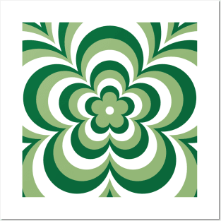 Green Latte Flower Posters and Art